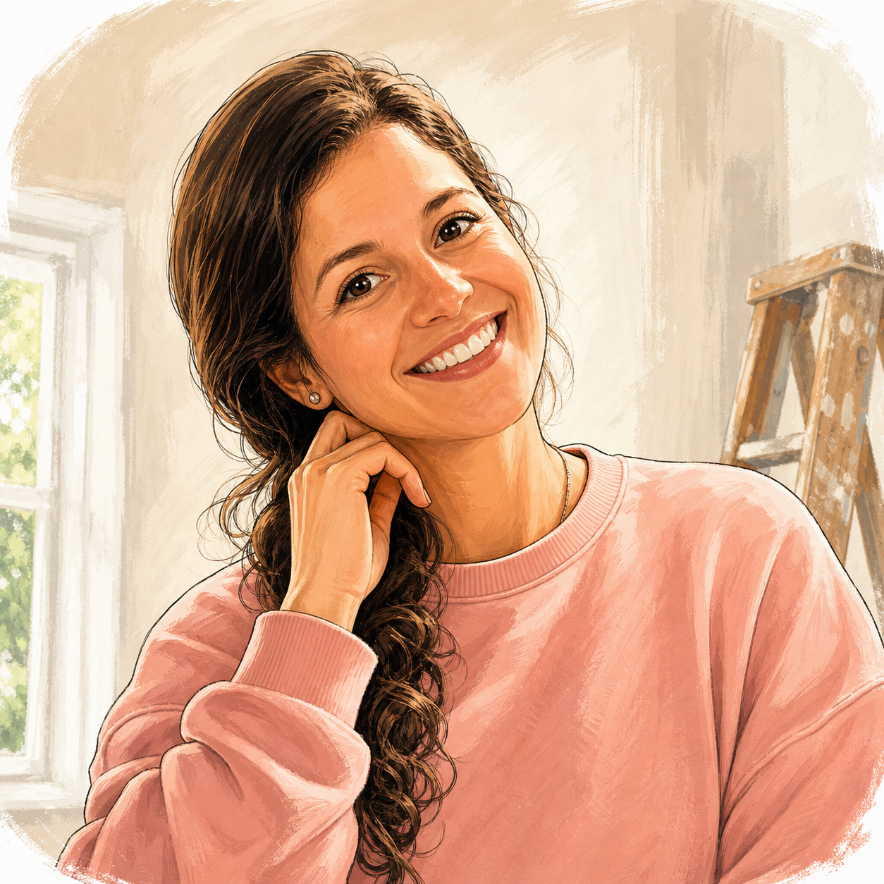 Caricature portrait of Dalia