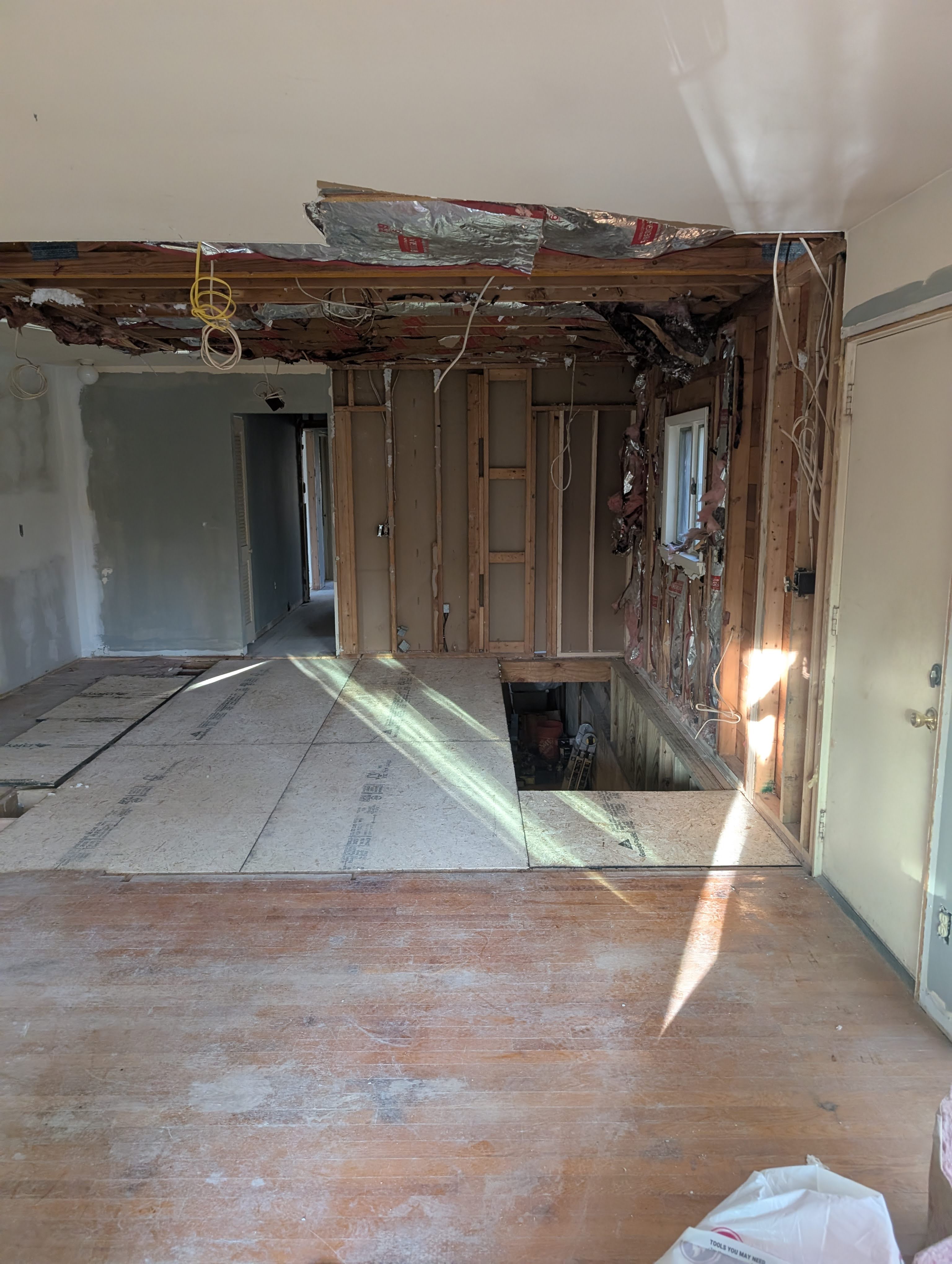 Interior rehab in progress